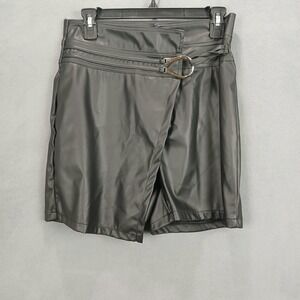 Chicme Overlay Panel Skort Womens Medium Black Leather Water Resistance Warmth‎